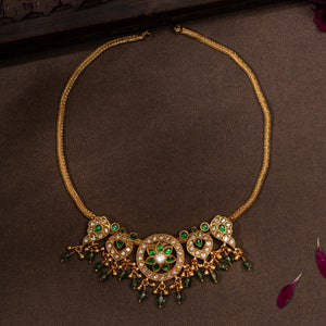 Chakra-Floral Kundan Necklace