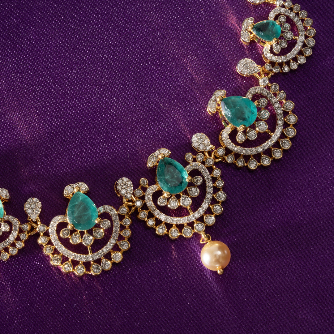 Panna-Spark CZ Necklace Set