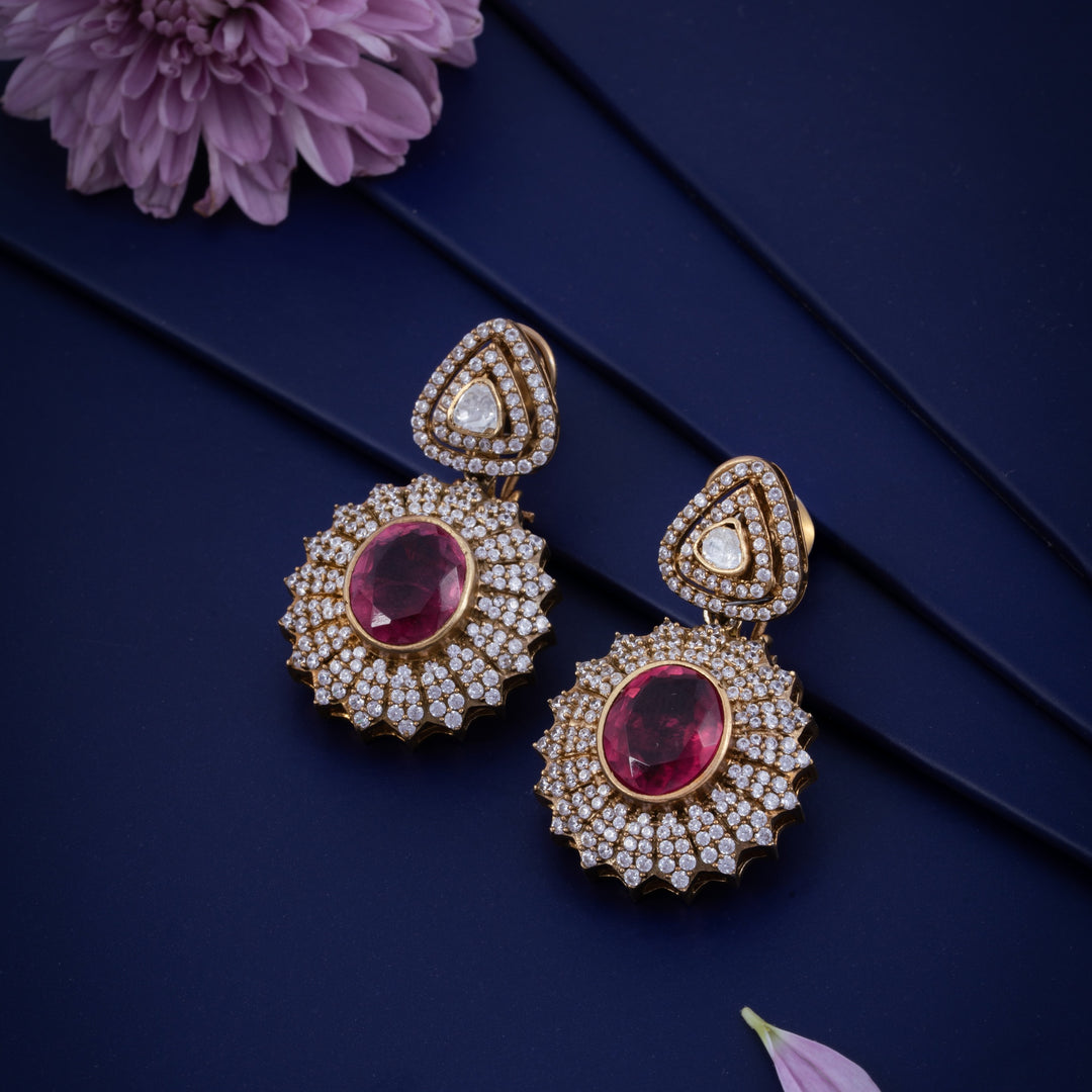 Pink Blossom Danglers