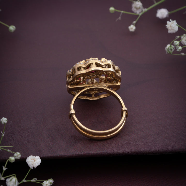 Roohi Petal Polki Ring