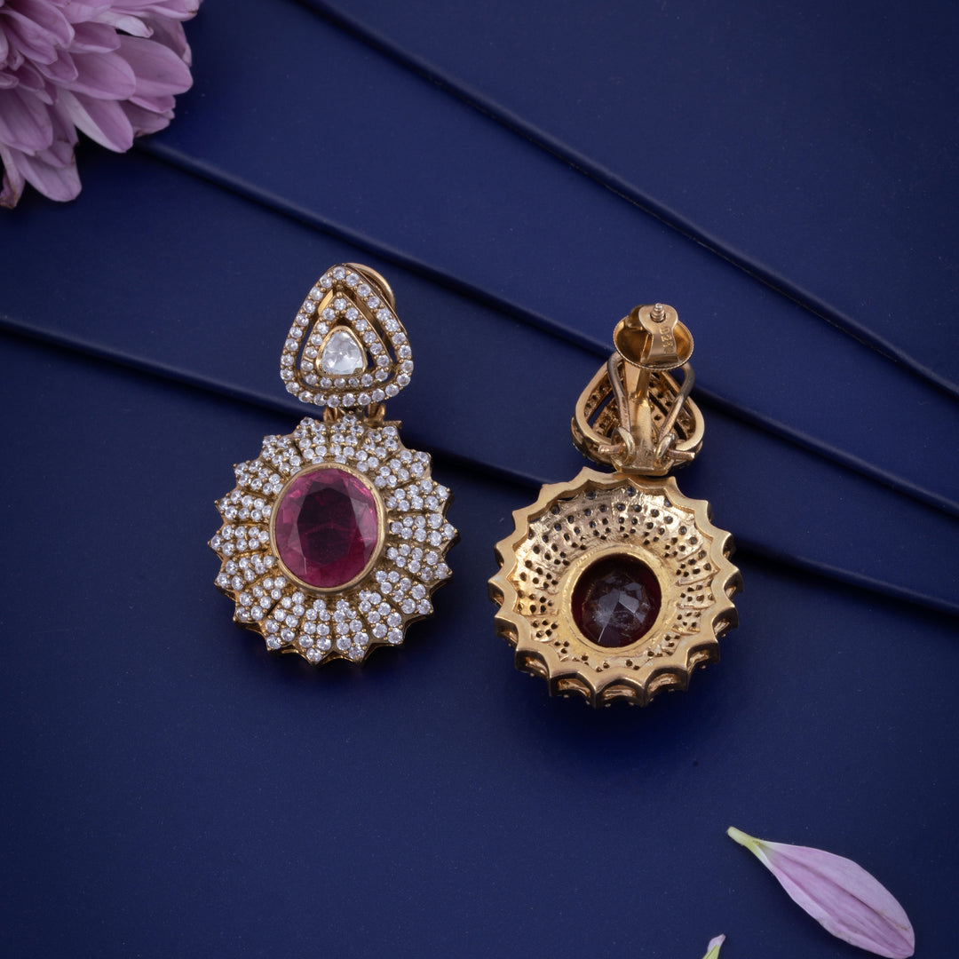 Pink Blossom Danglers