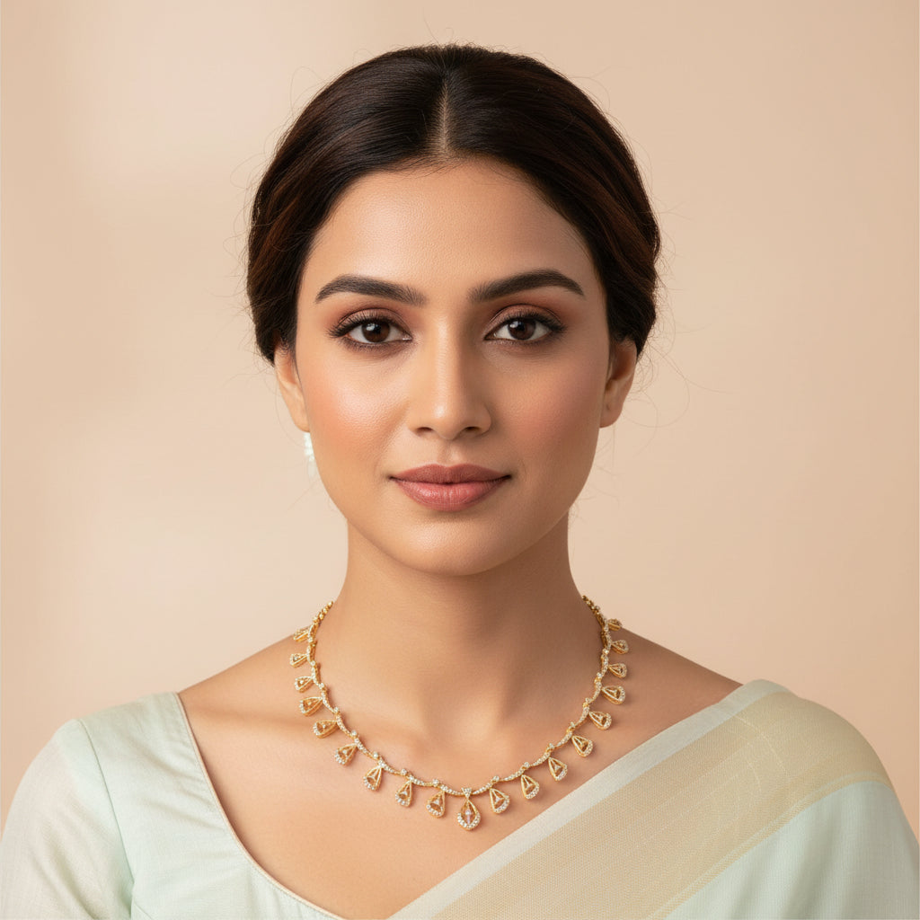 Ivory Spark CZ Necklace