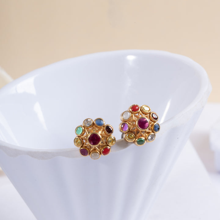 Bloom Of Navaratna Studs
