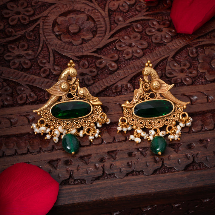 Peacock Filigree Antique Danglers