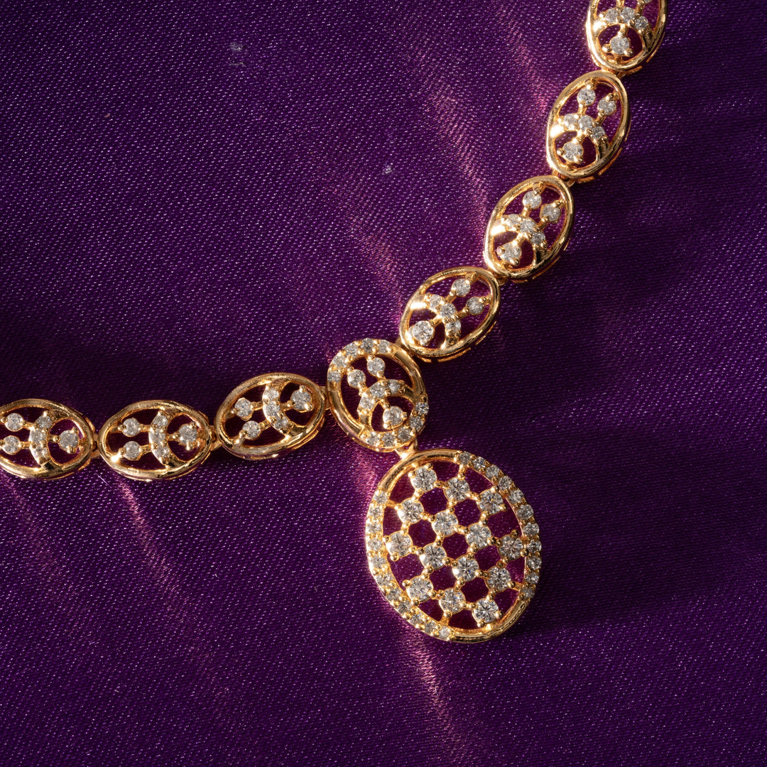 Oval-Shine CZ Necklace