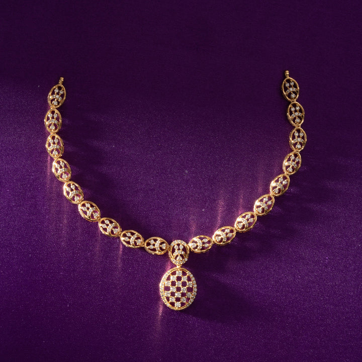 Oval-Shine CZ Necklace