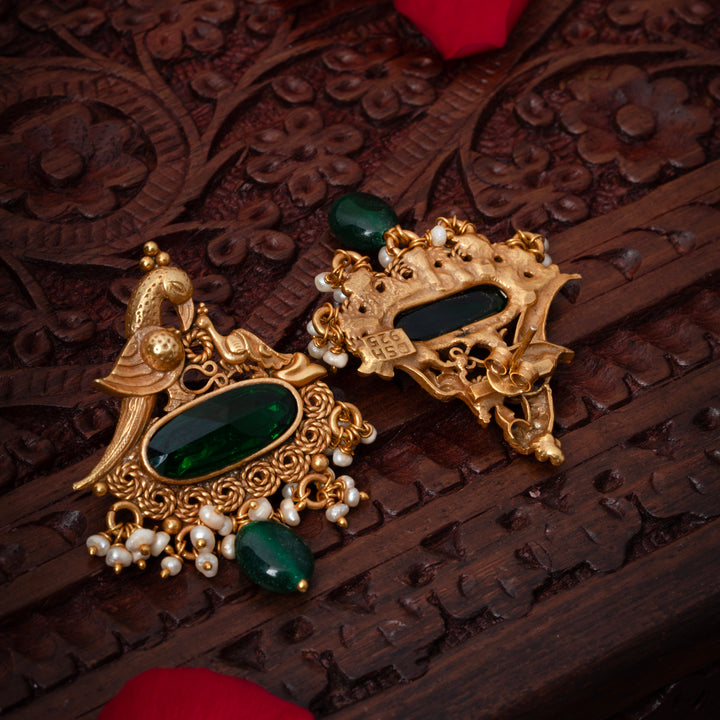 Peacock Filigree Antique Danglers
