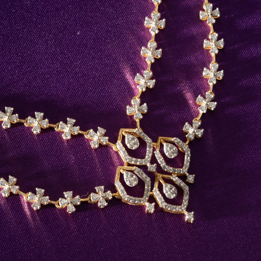 Queen’s Twin CZ Necklace