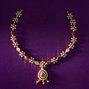 Navaratna-Floraline Stone Necklace