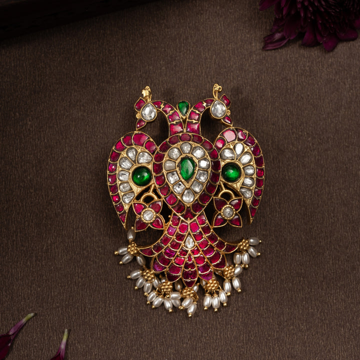 Dvishirsha Kundan Pendant