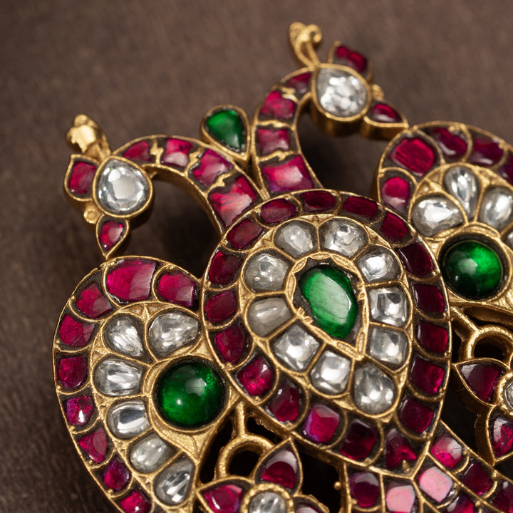 Dvishirsha Kundan Pendant