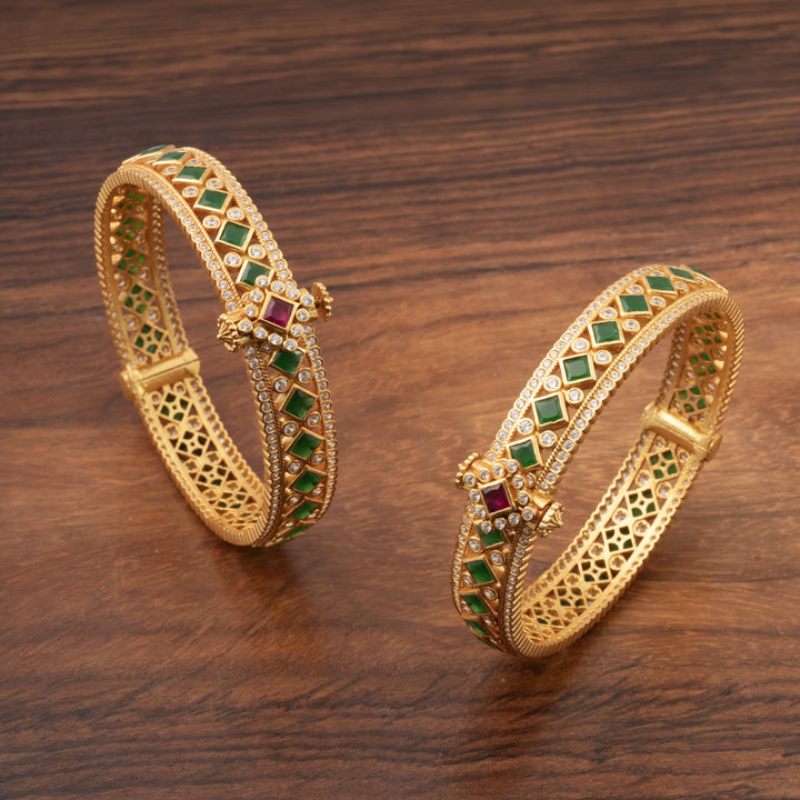 Verdi-Rose Stone Bangles
