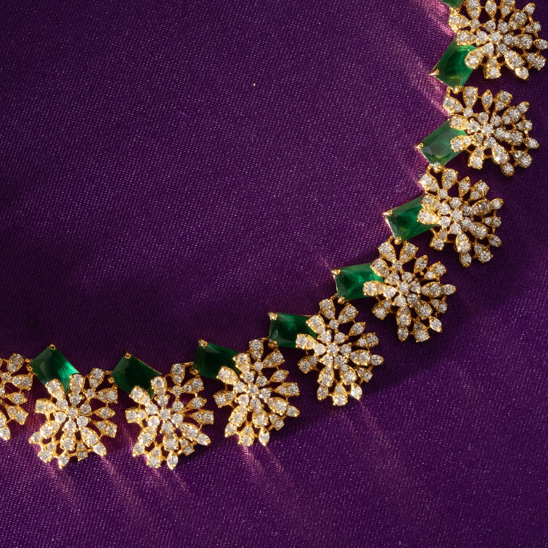 Green Prism CZ Necklace