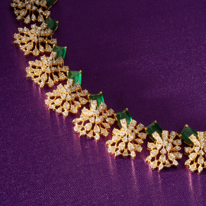 Green Prism CZ Necklace