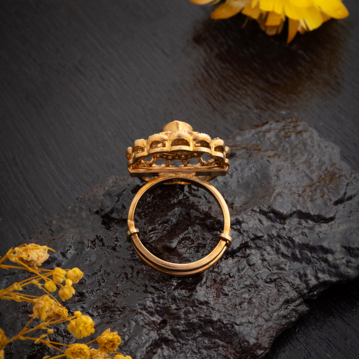 Celest Pear Victorian Ring