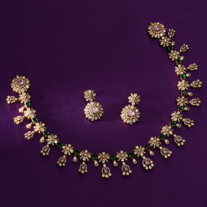 Pink-Ivy Moissanite Set