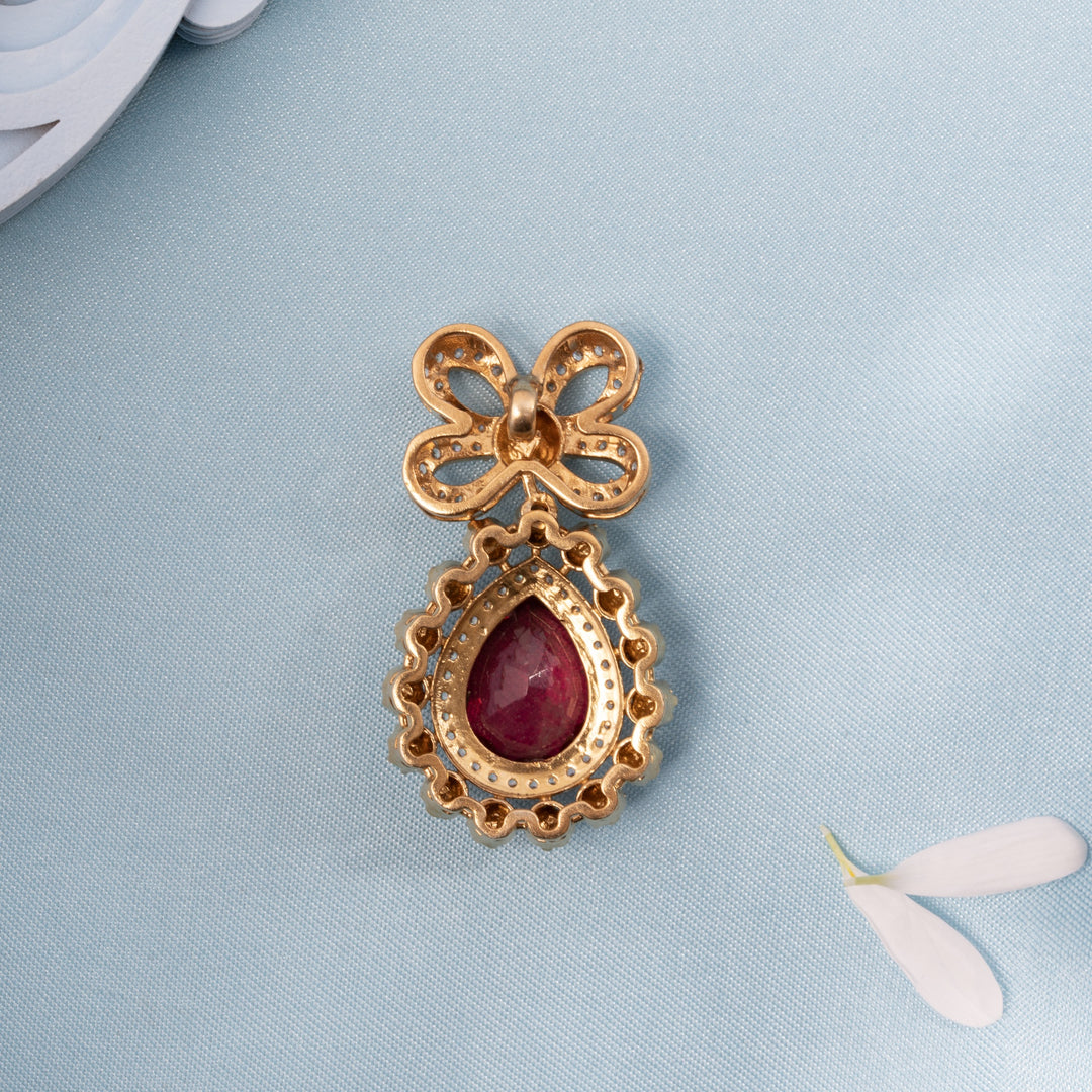 Rosy-Drop Victorian Pendant