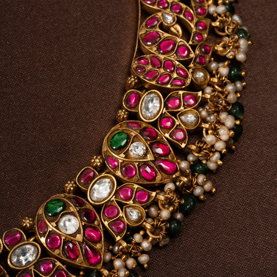 Shahi-Manik Kundan Necklace