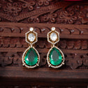 Peridot Pear Victorian Danglers