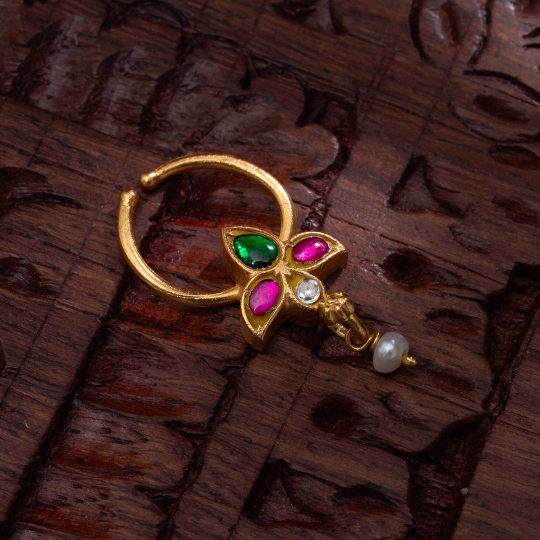 Desi Kundan Septum Ring