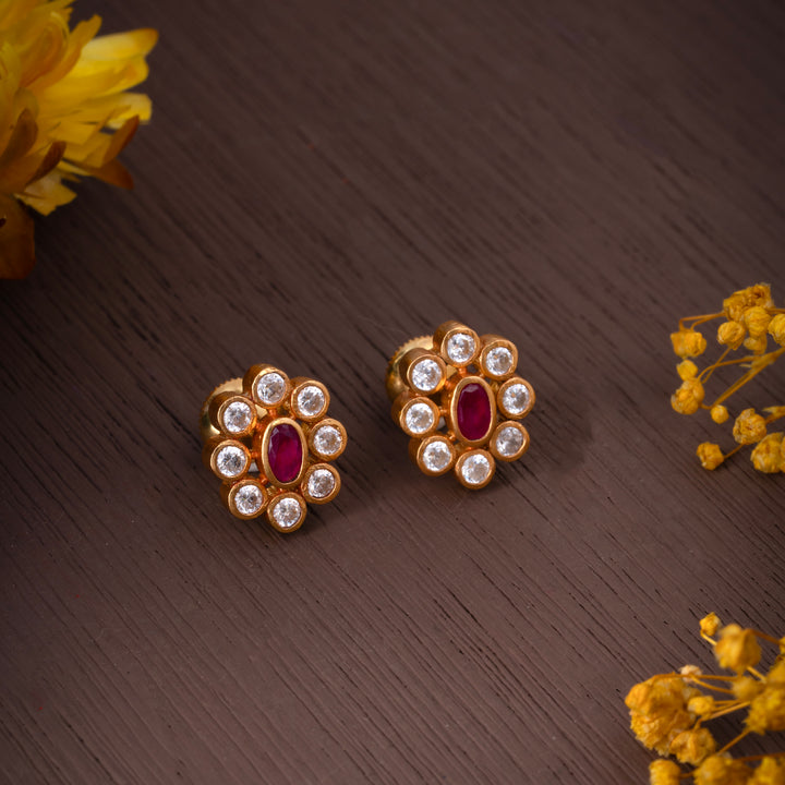 Oval Velvet Studs