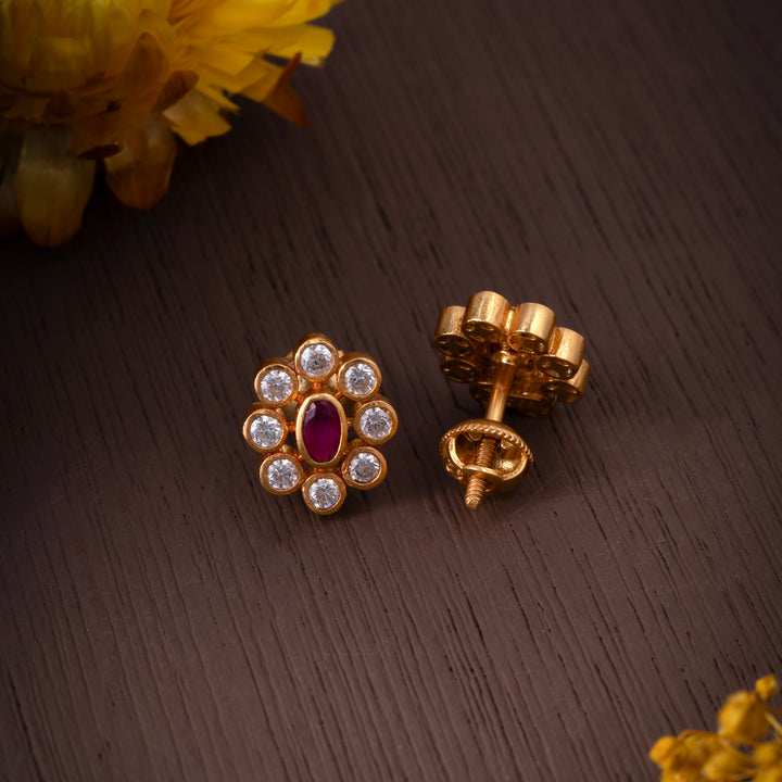 Oval Velvet Studs