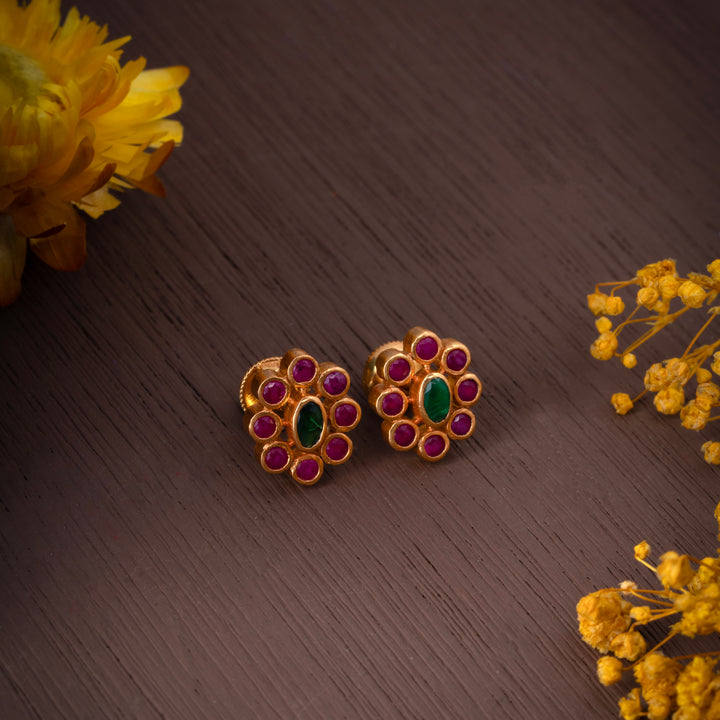 Oval Velvet Studs