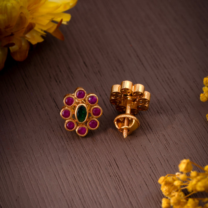 Oval Velvet Studs