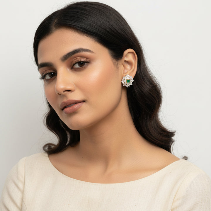 Ridhyara Square Cz Studs