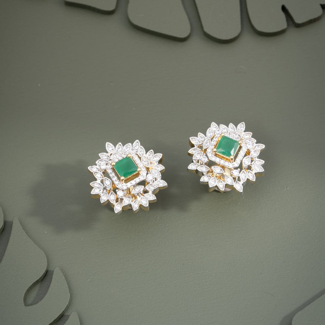 Ridhyara Square Cz Studs