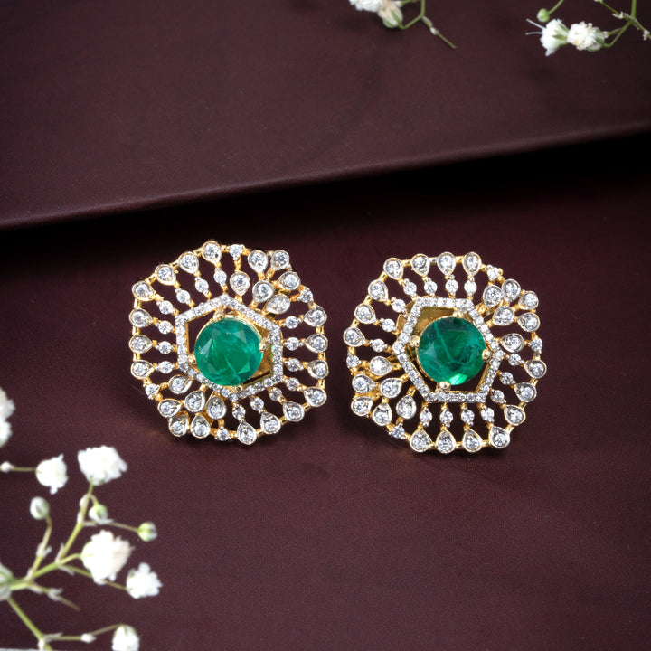 Czara Emerald Studs