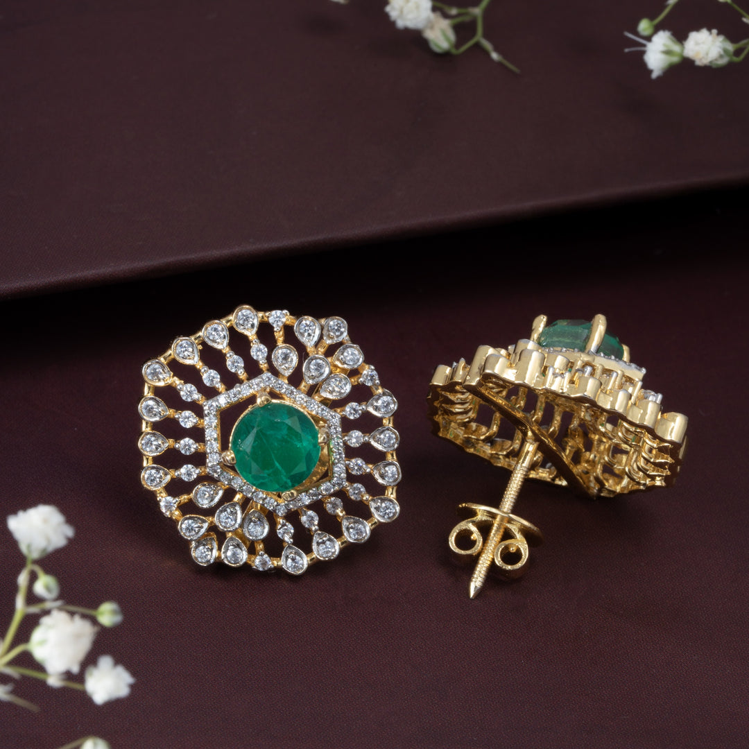 Czara Emerald Studs