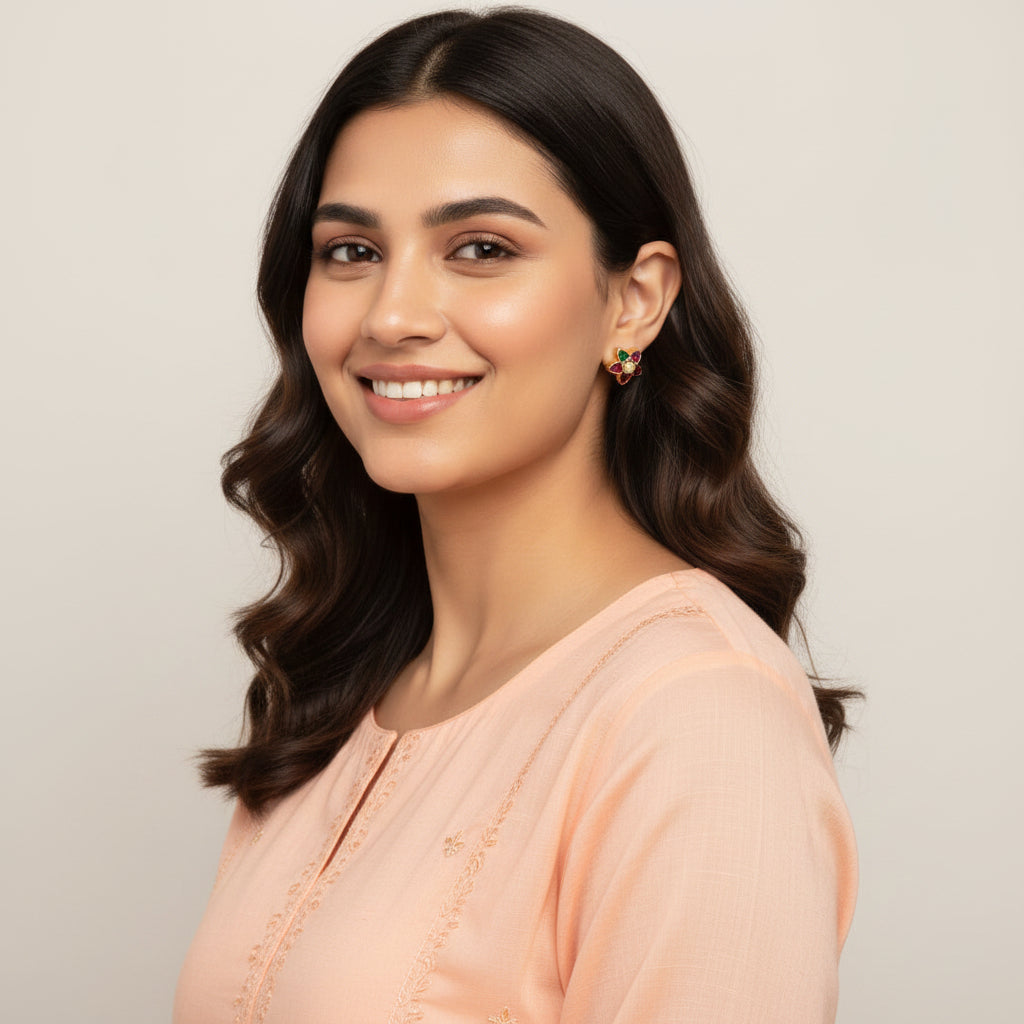 Komalika Kundan Studs