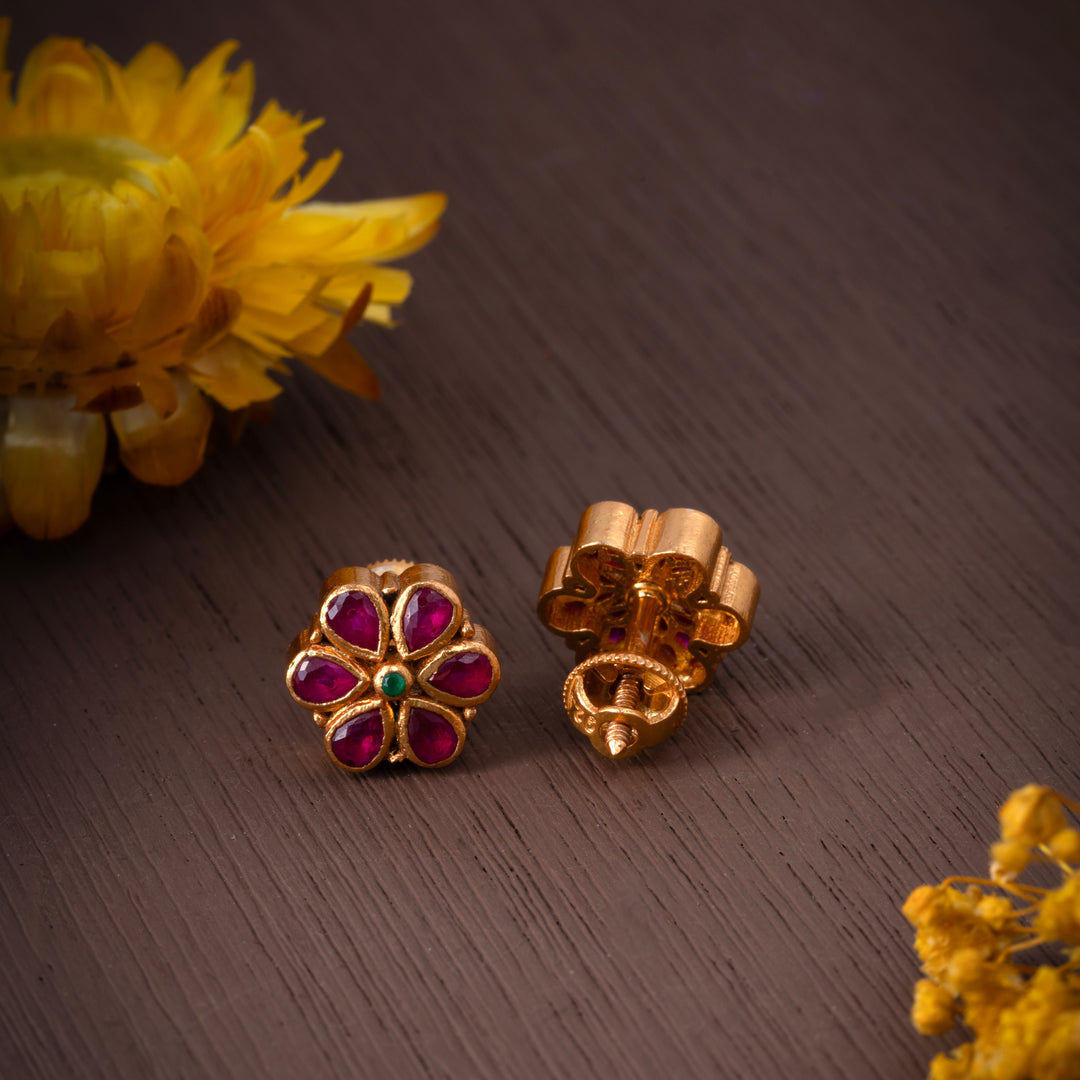Vanaja Ruby Earrings