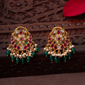 Shahi-Chand Kundan Studs