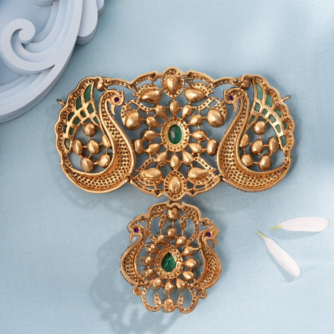 Swan Bloom Victorian Pendant