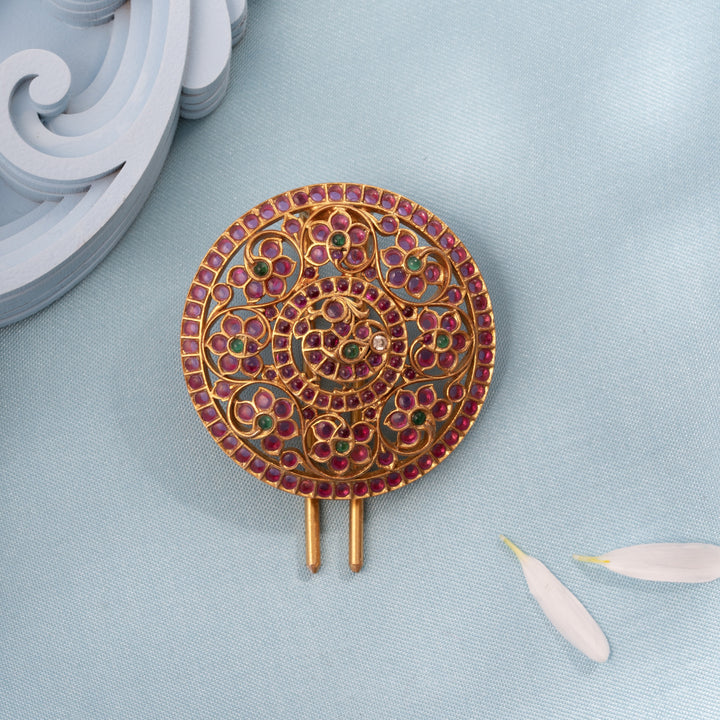 Murya Kundan Hair Brooch