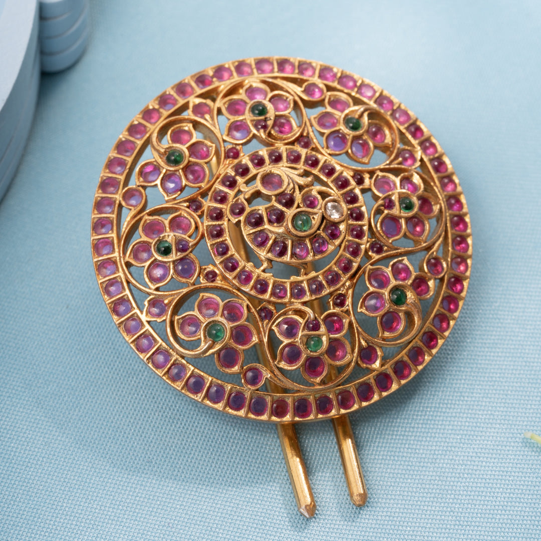 Murya Kundan Hair Brooch