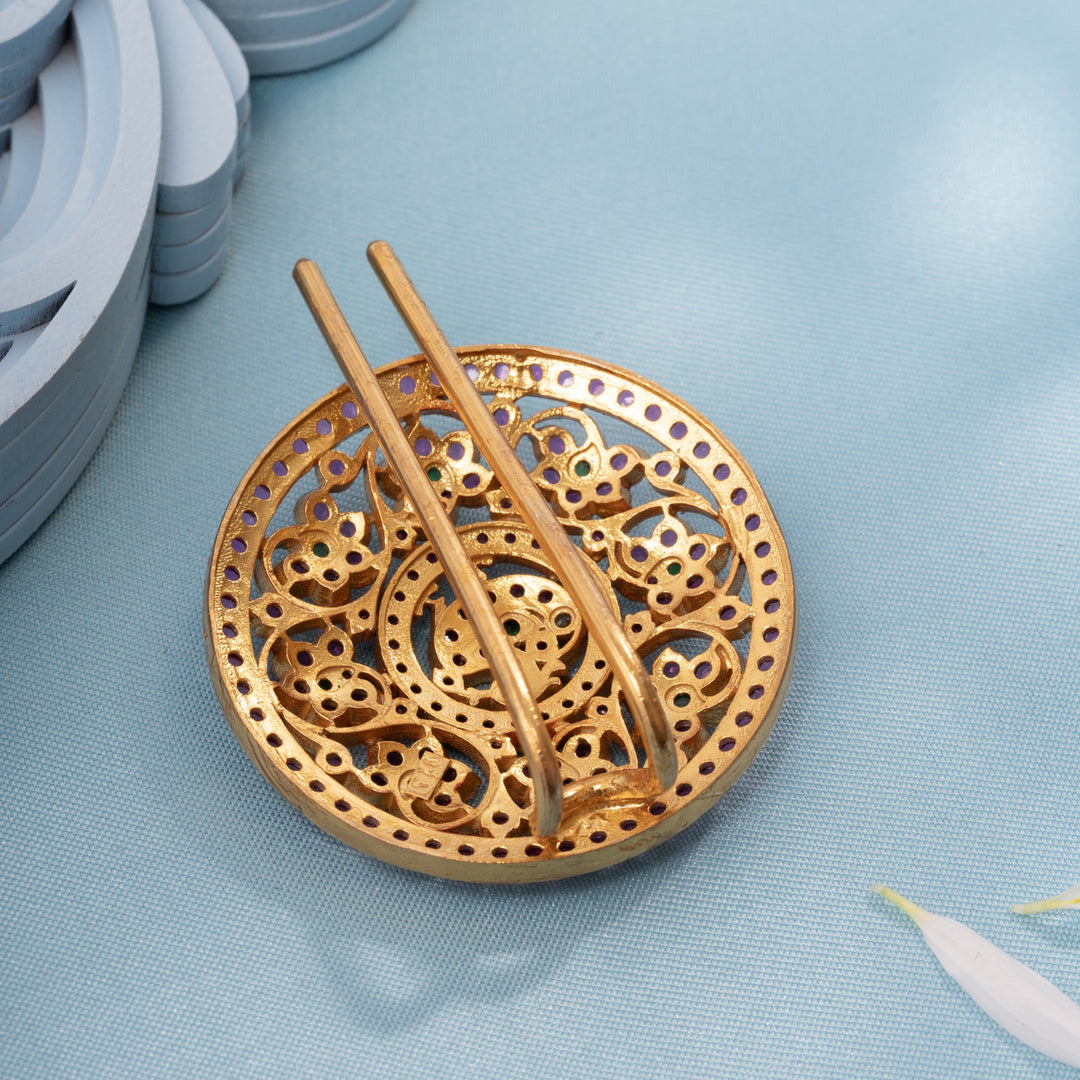 Murya Kundan Hair Brooch