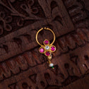 Inaya Kundan Green Septum Ring
