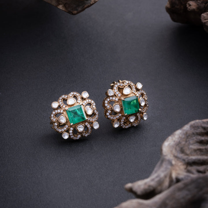 Flora Facet Stud Earrings