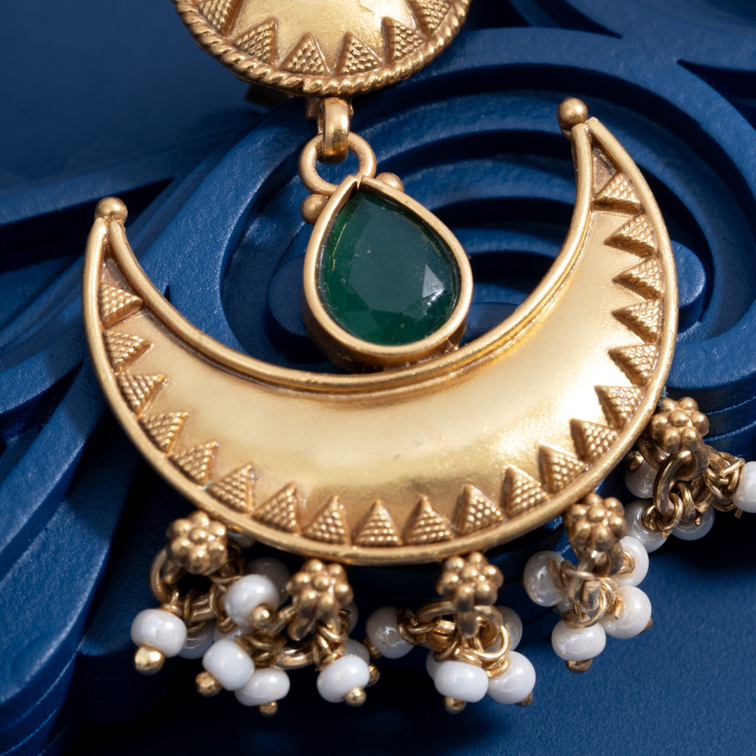 Chand-Pear Antique Danglers