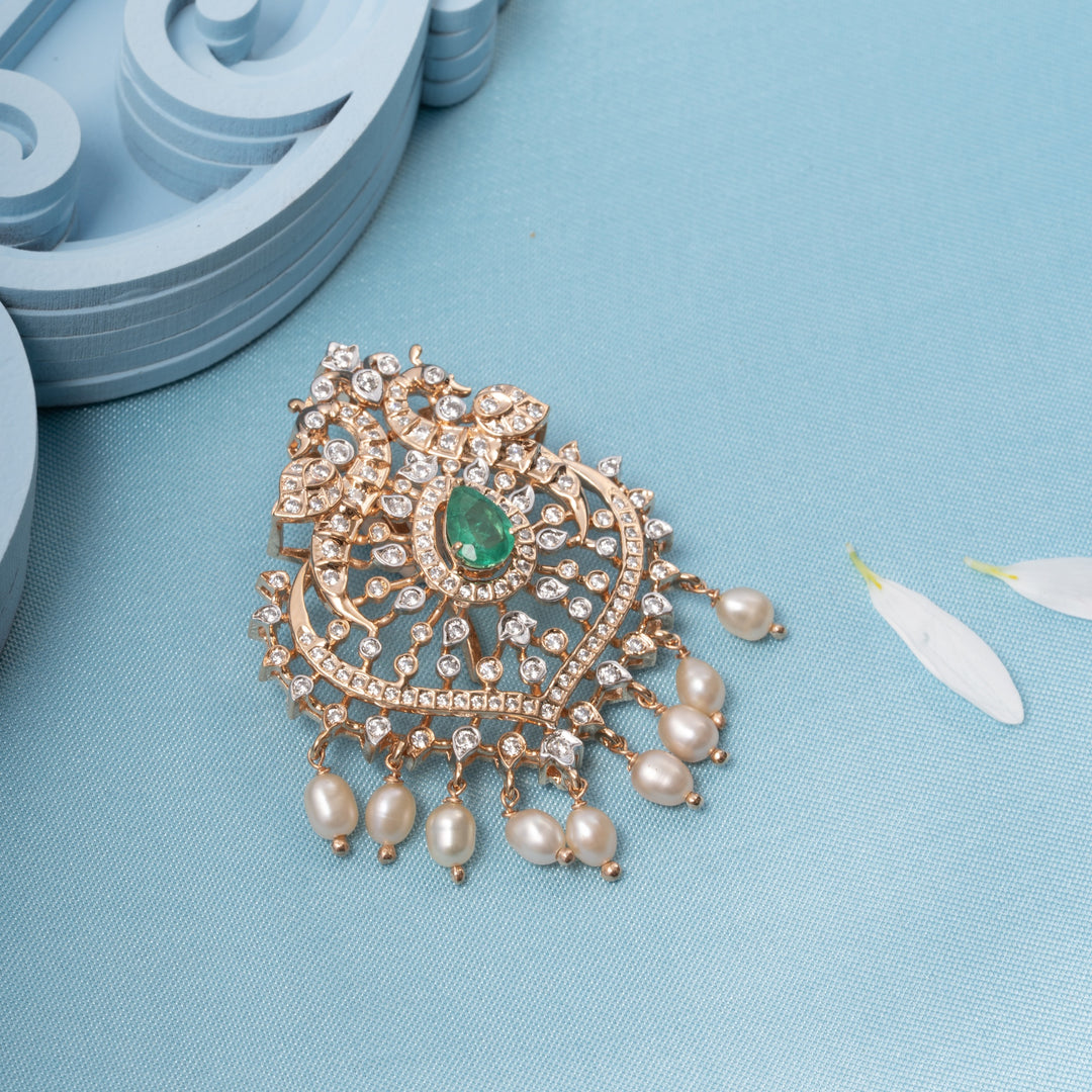 Plume Pear Stone Pendant