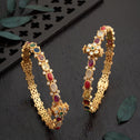 Floral Carmine Bangles