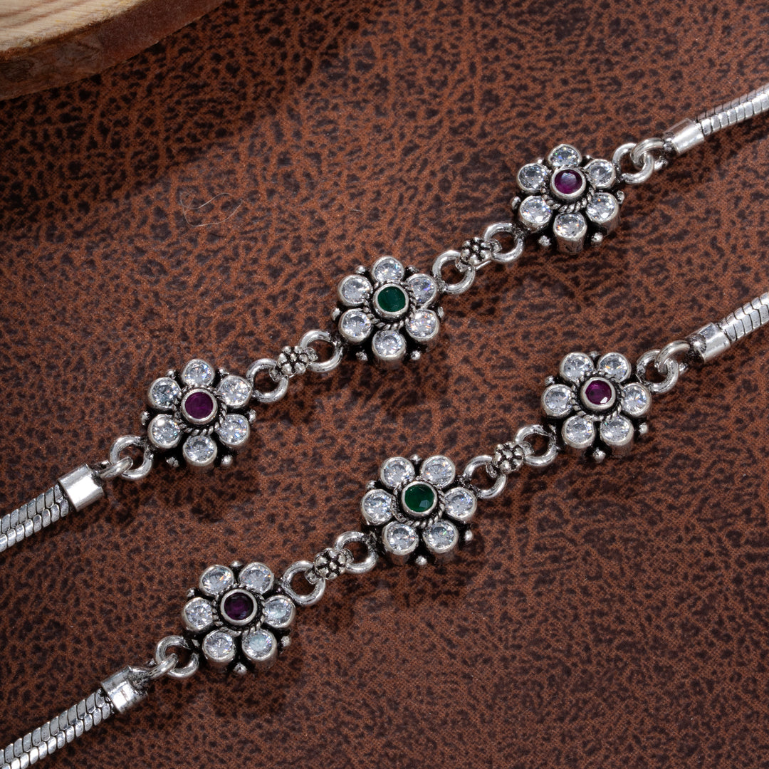 Trephool Silver Payal