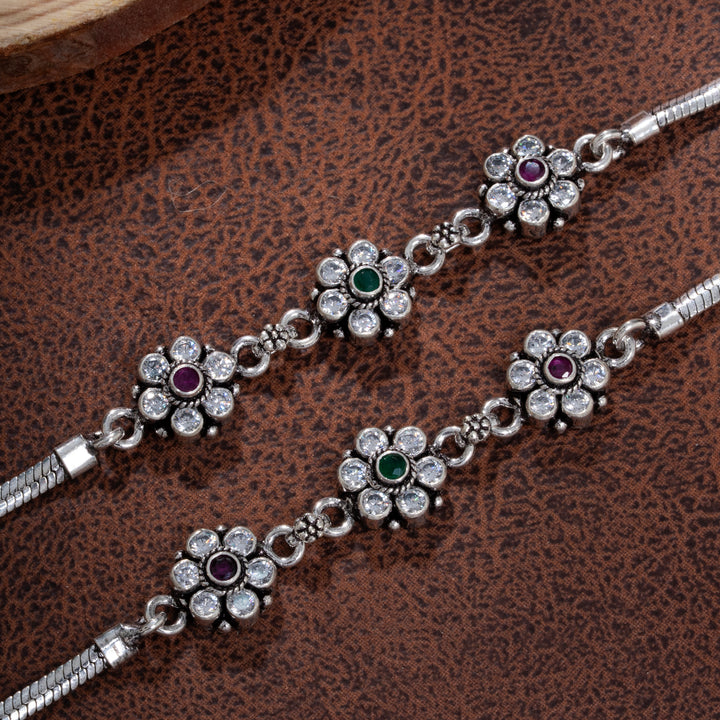 Trephool Silver Payal