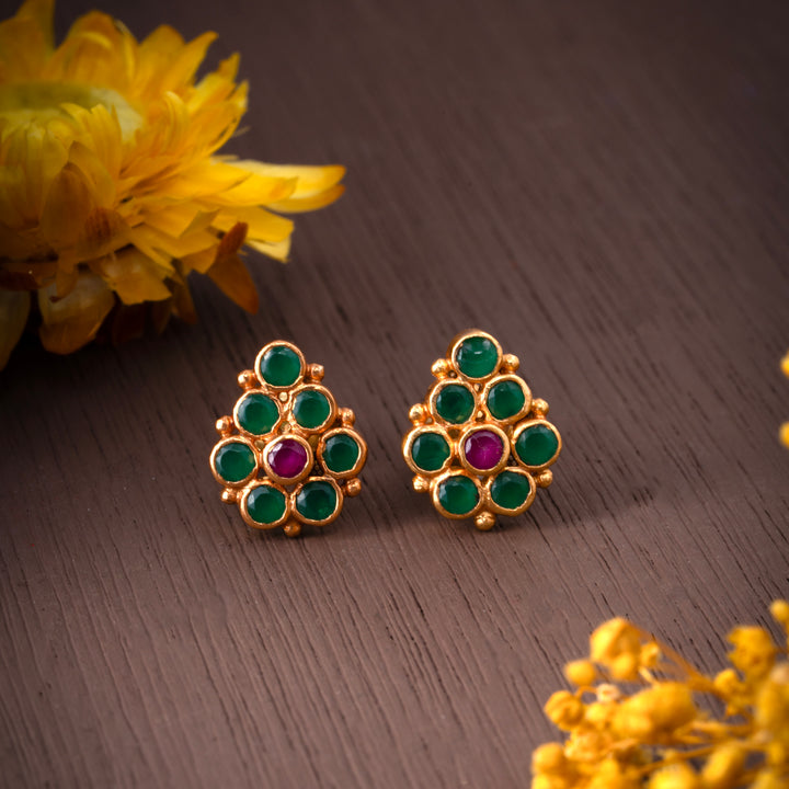Emerald Rajni Stud Earrings