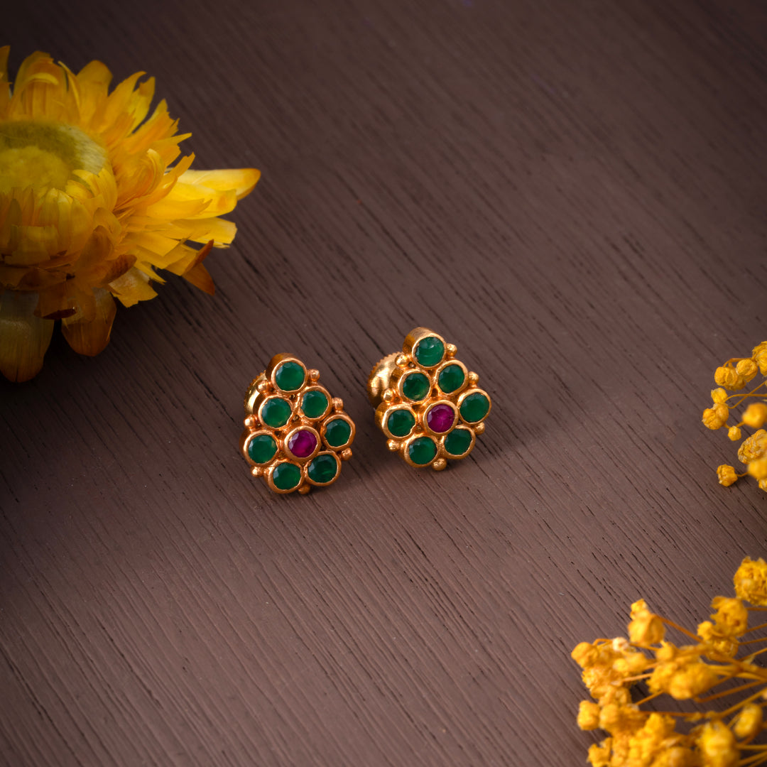 Emerald Rajni Stud Earrings