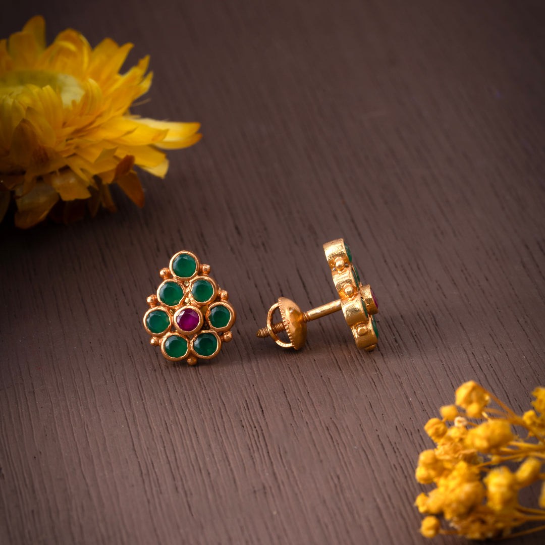 Emerald Rajni Stud Earrings