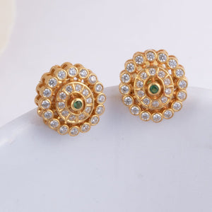 Golden Thread Stud Earrings